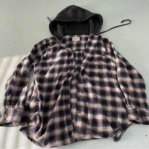 American Eagle Flannel Hoodie